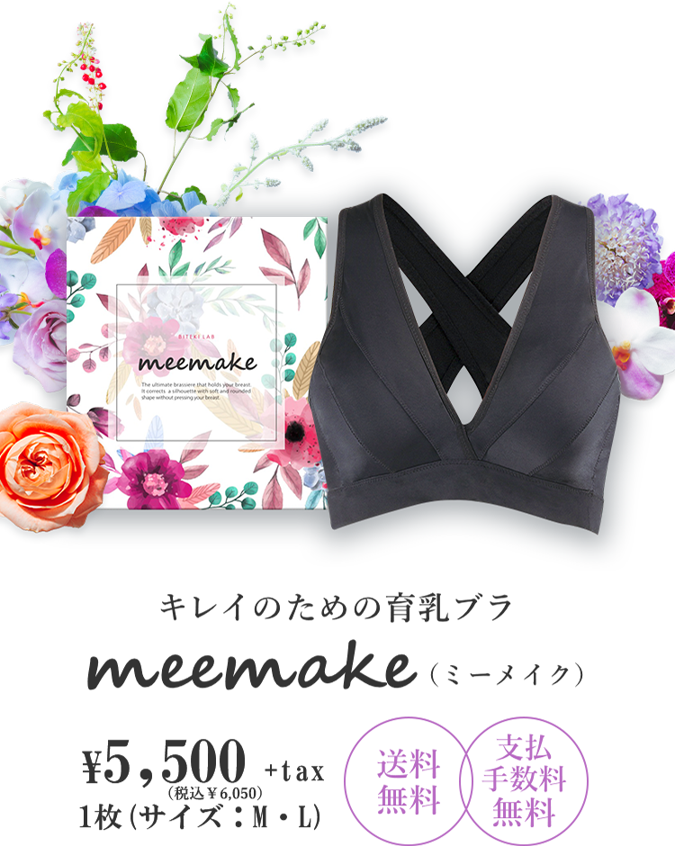 美的ラボ 　meemake立体ブラ meemake｜ミーメイク朝井麗華プロデュース育乳ブラ｜美的ラボ《公式》